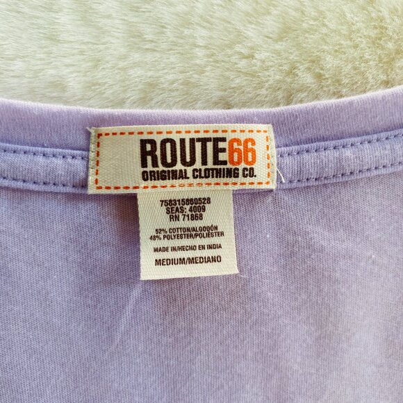 Route 66 Women's Purple Top with Floral Graphic size M Spring Summer - Picture 6 of 7